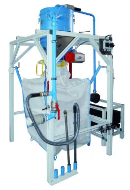 Machine de transvasement de poudre extinctrice à recycler Li